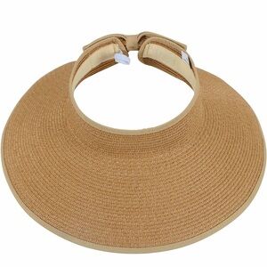 Women’s Open-Top Straw Sun Visor - Tan